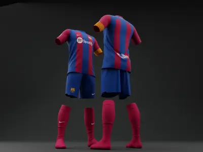FC Barcelona 2023 2024 Home Jersey  3D model