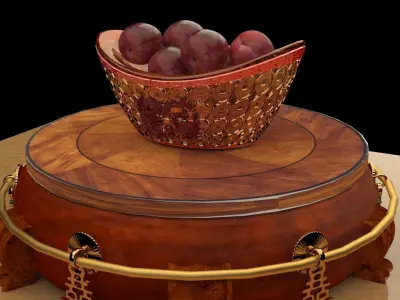 Chinese gold Ingot   3D model