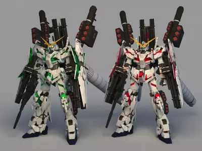Mobile Suit RX-0 Full Armor Unicorn Gundam 3D model