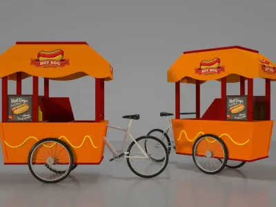 Hot Dog Car 3D model