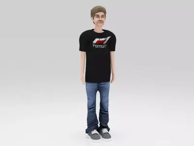 George russell F1 Rigged  Low-poly 3D model