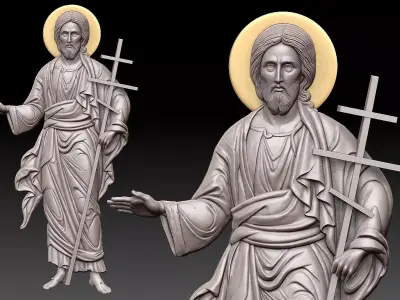 Resurrection of Christ   Relief orthodox 3D print model