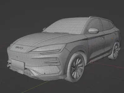 BYD Song Plus EV 2023  low poly 3D model