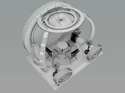  Booth Exhibition Stand a39a 3D model