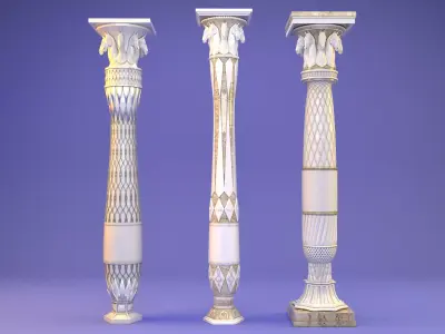 column greek 3D model purchase