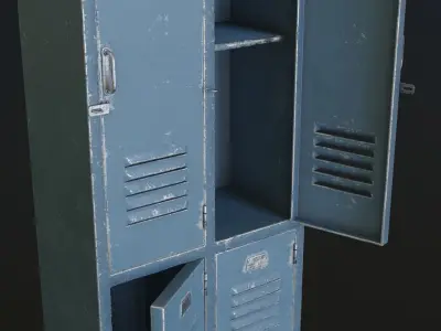 Locker Low-poly 3D model order