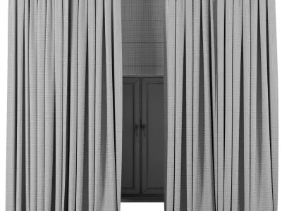 Curtains with Roman blinds 47 Low-poly 3D model