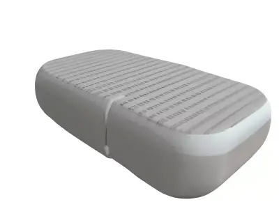 Aged Modular Concrete Block Low-poly 3D model