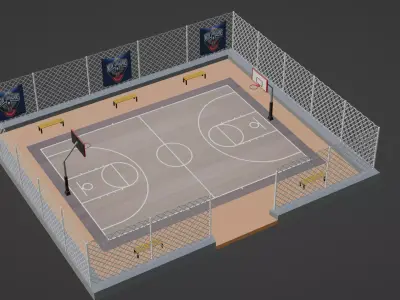 Basketball Stadium - New Orleans Pelicans Low-poly 3D model