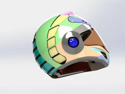 Helmet motorcycle model 3D model