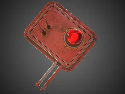 Industrial signal light Free low-poly 3D model