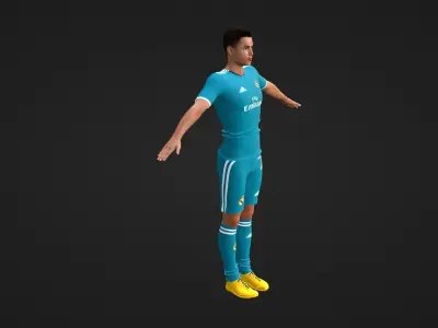 Cristiano Ronaldo - Real Madrid Low-poly 3D model