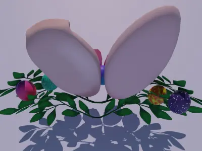 Easter Bunny Ears Wreath Low-poly 3D model