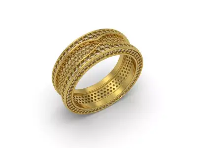 Alliance Luxury Ring - 3D jewelry - AL-624-8 3D print model