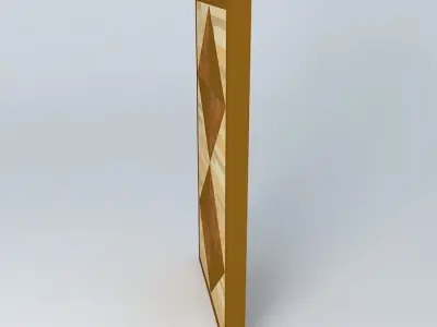 Diagonal wooden panel Free 3D model