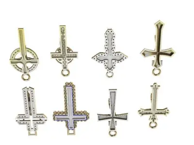 dijes- Colgantes paquete de 8 cristos -v- 3D print model