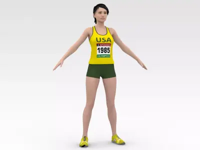 Athletic Runner 3D model