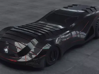 Batmobile batman car 3D model