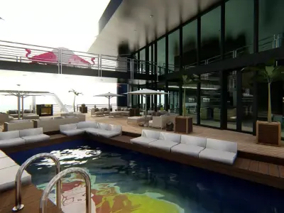 Red Bull Paddock Concept 3D model