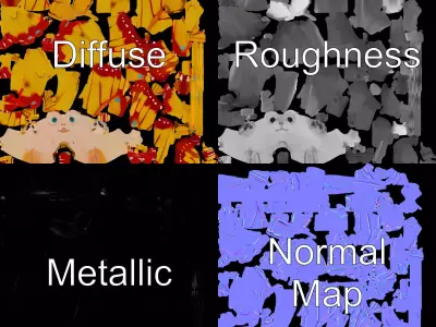 Whimsical Butterfly model pack Low-poly 3D model