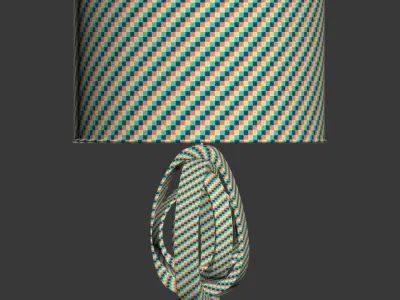 Rock modern table lamp 3D model