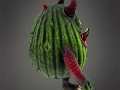 Scary pickle monster 3D print model