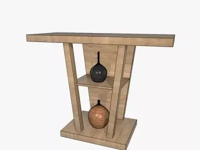 Table with Vases 3D model