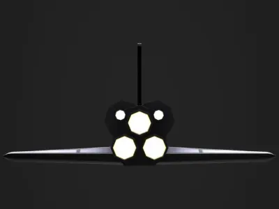 3DP Spaceships Collection - The Shuttle Low-poly 3D model