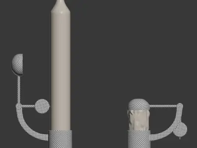 HAY Moment candleholder black 3D model