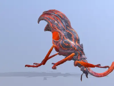 BEETLE Bug Attack Bite Fbx Png 3D model