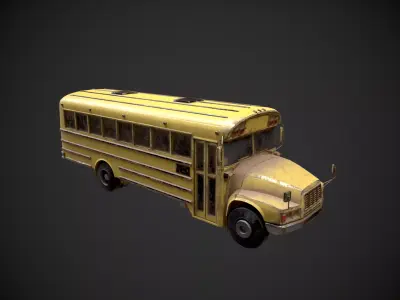 Abandoned Rusty Vehicles Pack 13 In 1 Low-poly 3D model