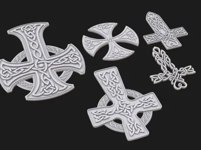 Celtic cross 3D model purchase