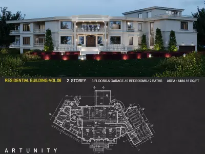 Residential-Building-vol-06-Plan 3D model