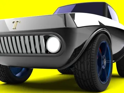 Fluvia car model Low-poly 3D model