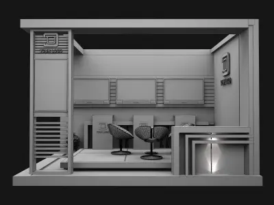 Booth Exhibition Stand a523a 3D model