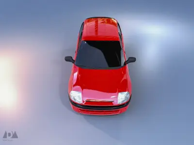 Renault Clio 2 Phase 1 Low-poly 3D model