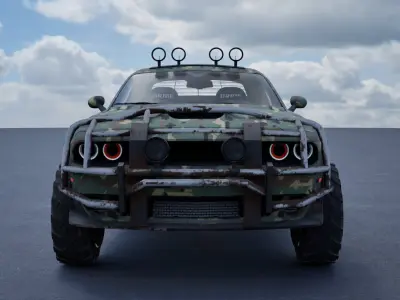 Dodge Challenger SRT Camo 3D model