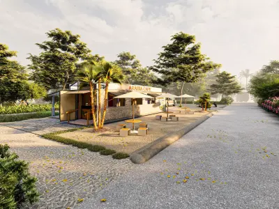 Cafe and VR Gaming Center 3D model