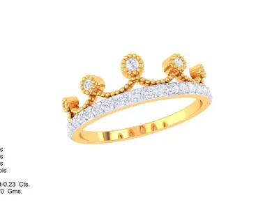 Crown Ring - 6 3D print model