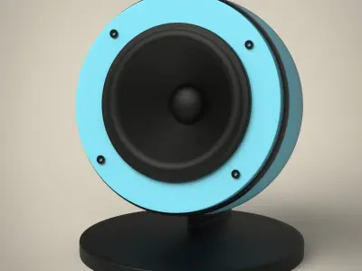 Speakers two 3D model