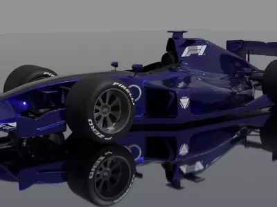 Formula 1 Audi Concept Low-poly 3D model