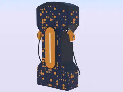 EV charger VII PBR 8K 3D model