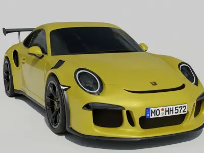 porsche 911 GT3 RS 3D model Textured