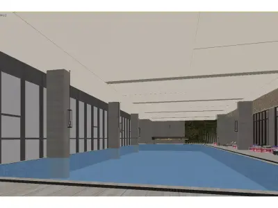 indoor swimming pool 3D model