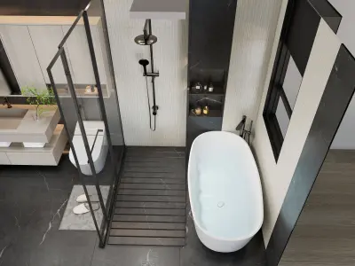 Vanity bathroom set 17 3D model