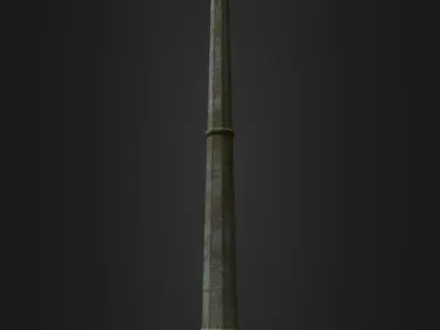 Old Worn Streetlight 03 Low-poly 3D model