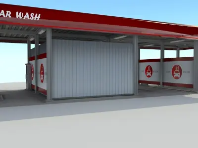 Car Wash Karcher Low-poly 3D model