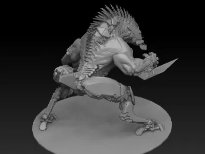 CAAW Close combat Artificial and Assault weapon Free 3D model