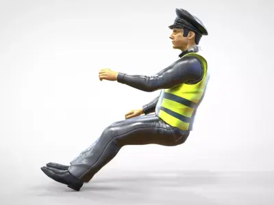 N3 Driver Traffic Police 3D print model