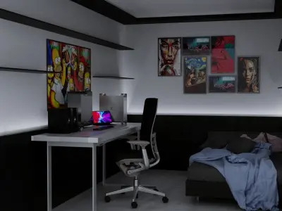 gaming room Free 3D model